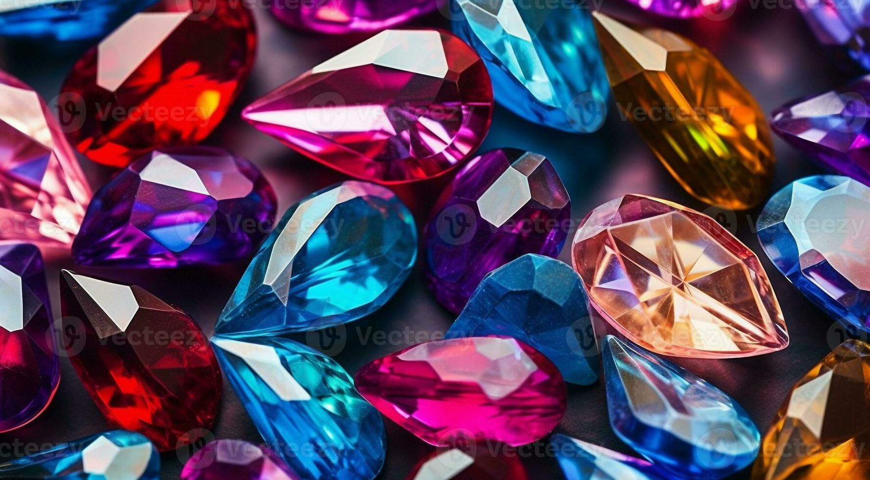 ai generado brillante cristal en resumen fondo, lujo joyería piedra en lujo fondo, lujo diamante, brillante diamante foto