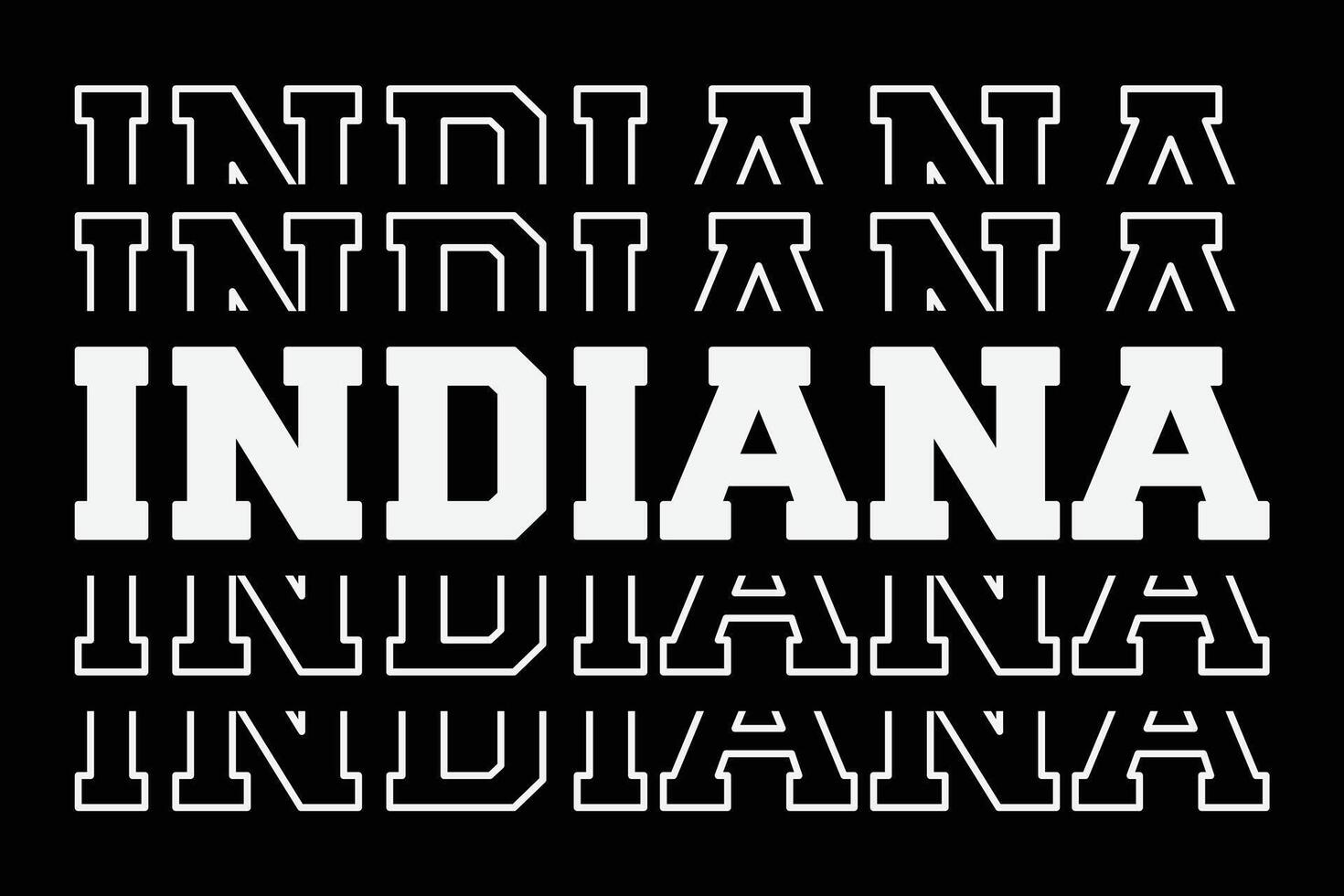Patriotic USA State Indiana T-Shirt Design vector