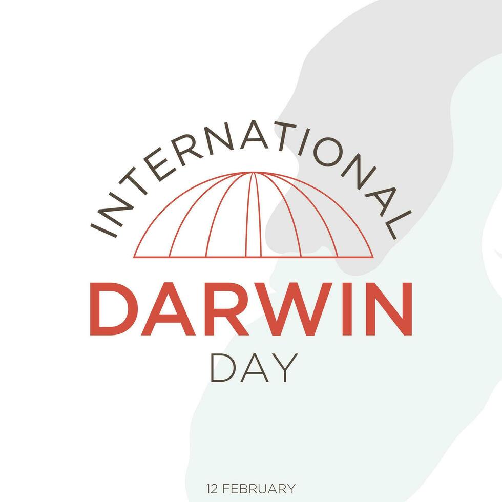 International Darwin Day of Science and Humanism background template design vector