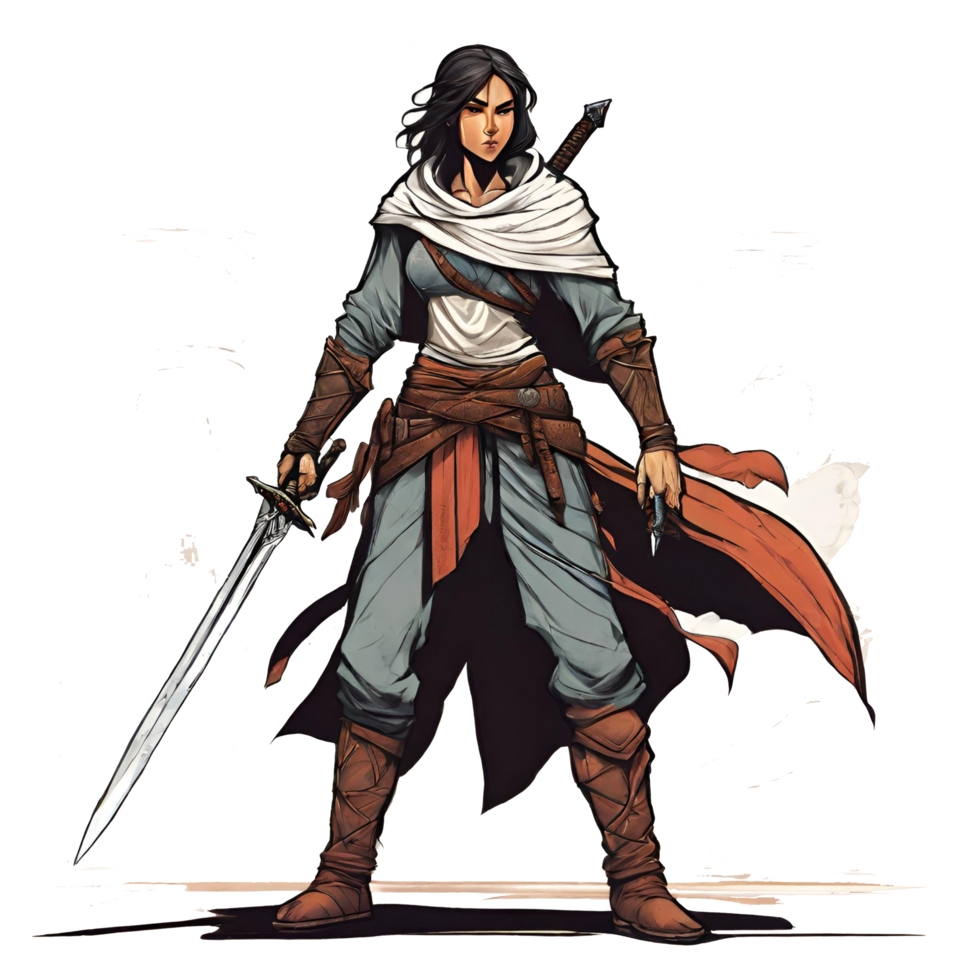 illustration of a ninja holding a sword png