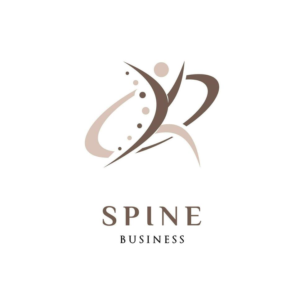 Spine Icon Logo Design Template vector