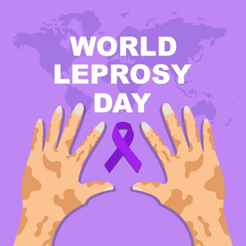 Vector illustration of world leprosy day. Suitable for social media greeting cards