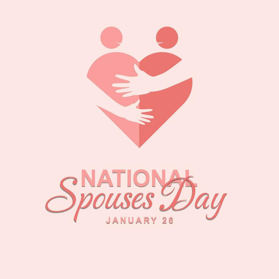 Vector illustration of National Spouses day. It is celebrated every year on January 26 36116607