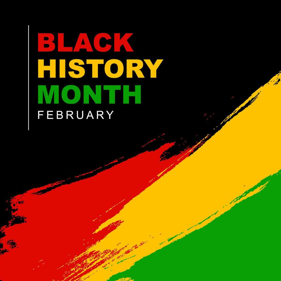 vector ilustración de negro historia mes cuales es celebrado cada año en febrero. negro historia mes es un anual observancia originario en el unido estados