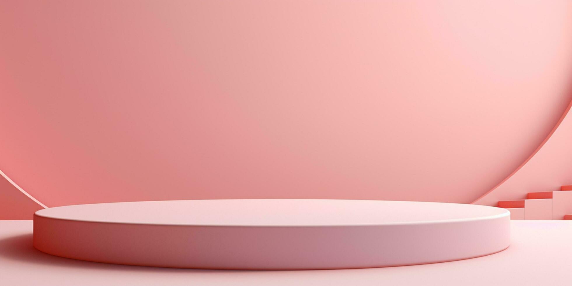 AI generated 3d render of valentine's day background with podium and heart  Generated ai photo