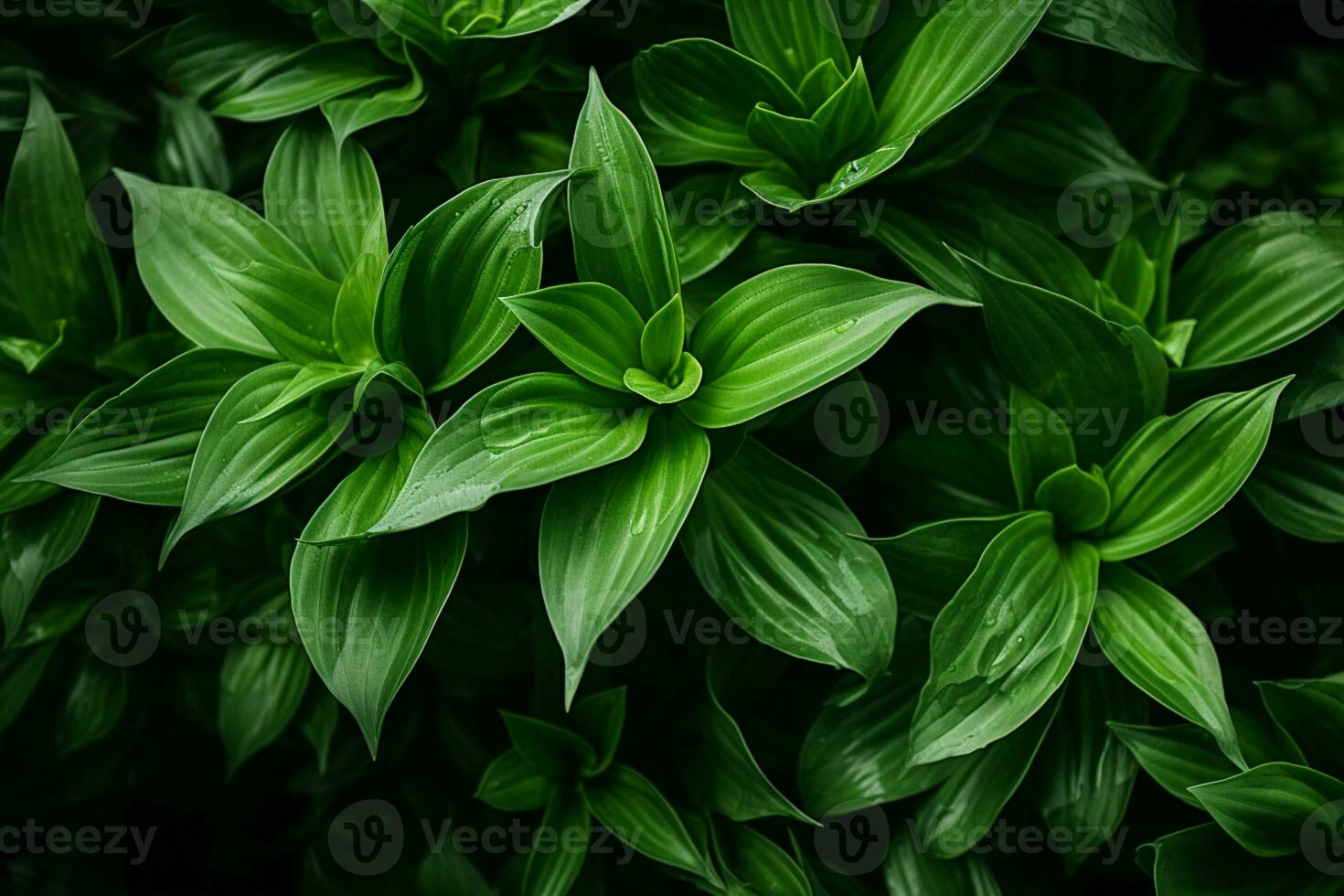 AI generated Ethereal foliage The enchanting sight of green leaves caught in mid flight AI Generated photo