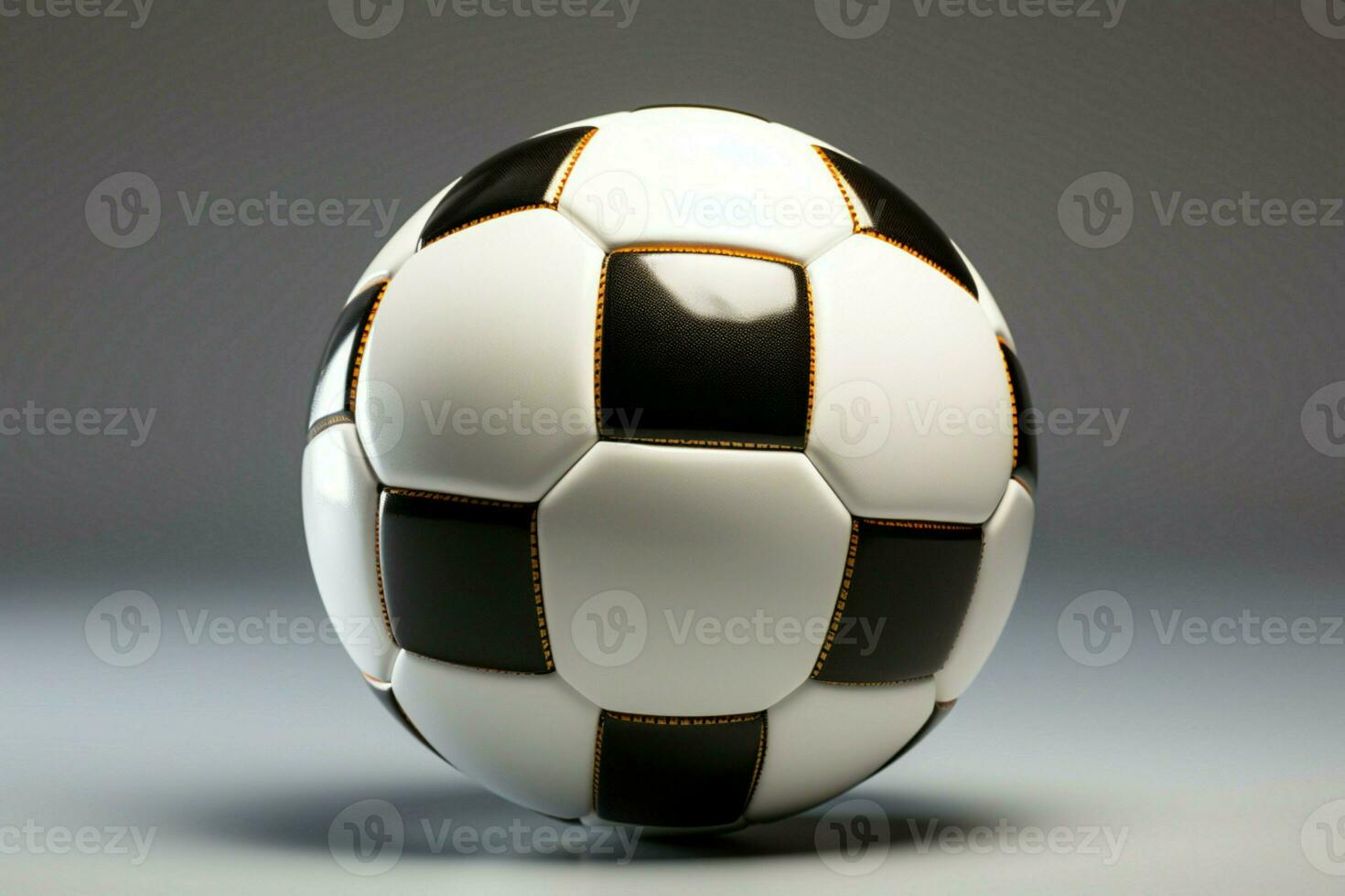 AI generated Soccer ball on a radiant light background evoking energy and excitement AI Generated photo