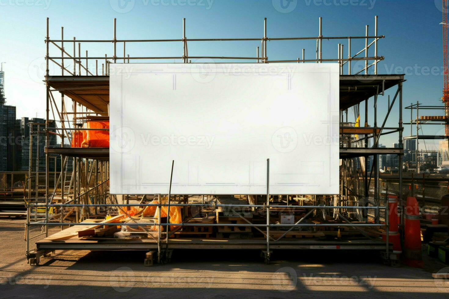 AI generated Project planning perfection Scaffold and building mock up