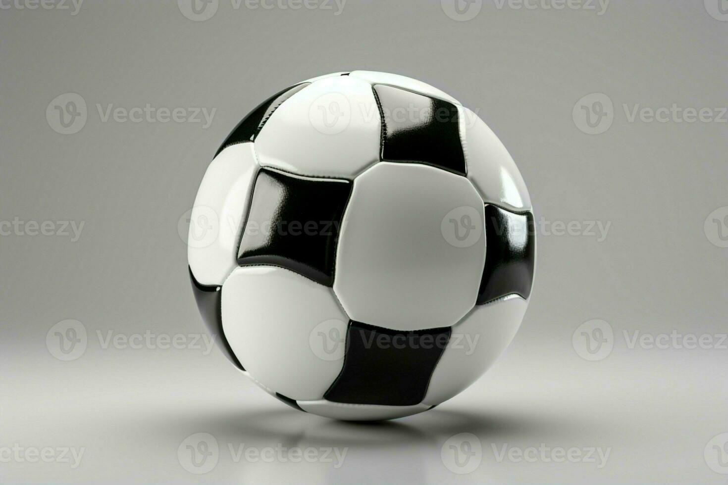 AI generated Soccer ball on a radiant light background evoking energy and excitement AI Generated photo