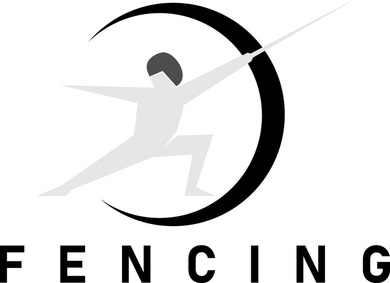 fencing sport design vector art