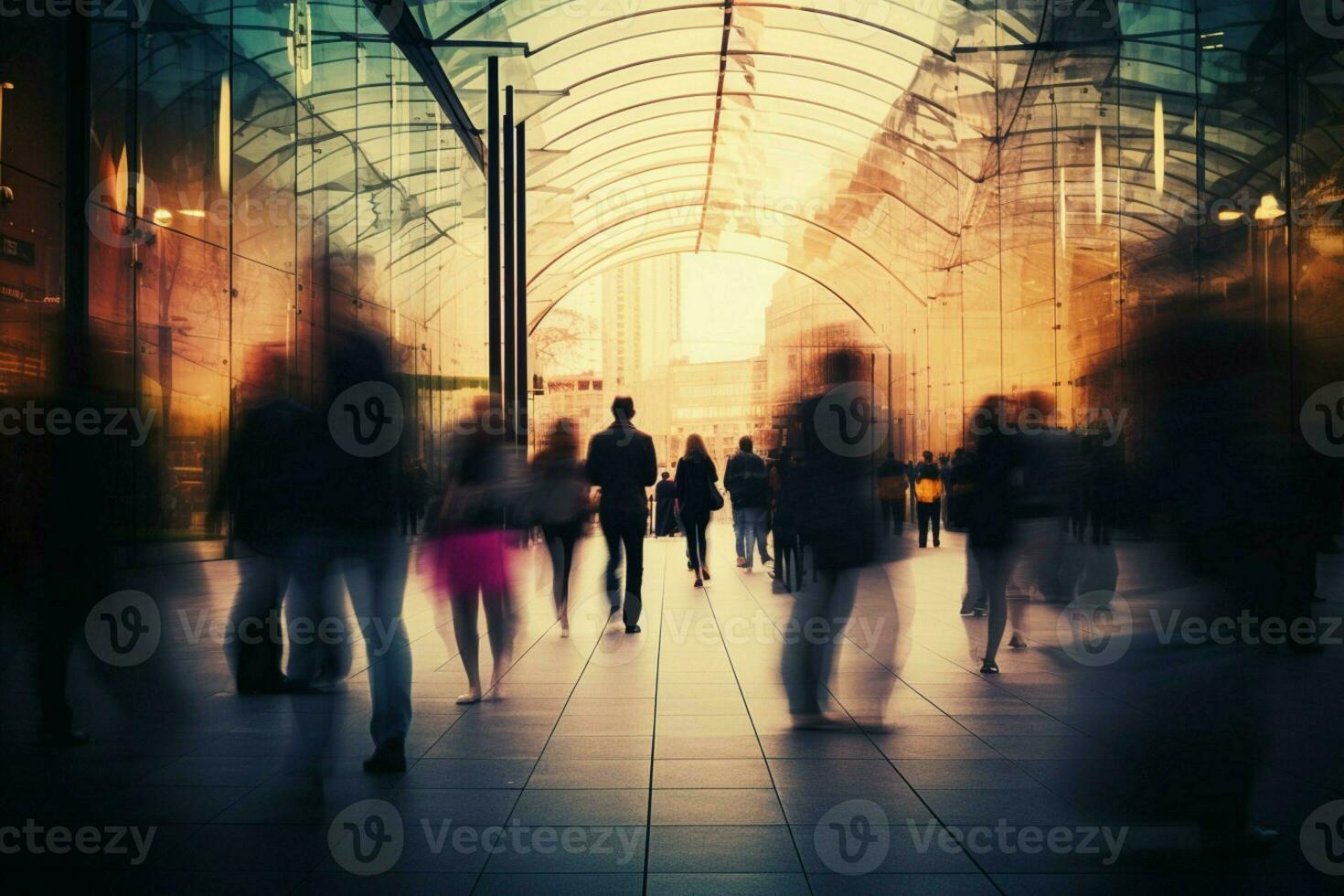 AI generated Time efficient strides City silhouettes illustrating the concept of effective time management AI Generated photo