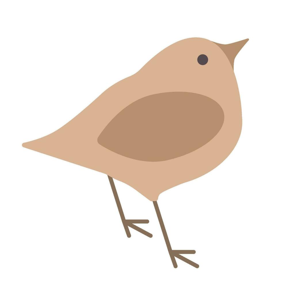 Small bird, sparrow. Isolated element for your design vector