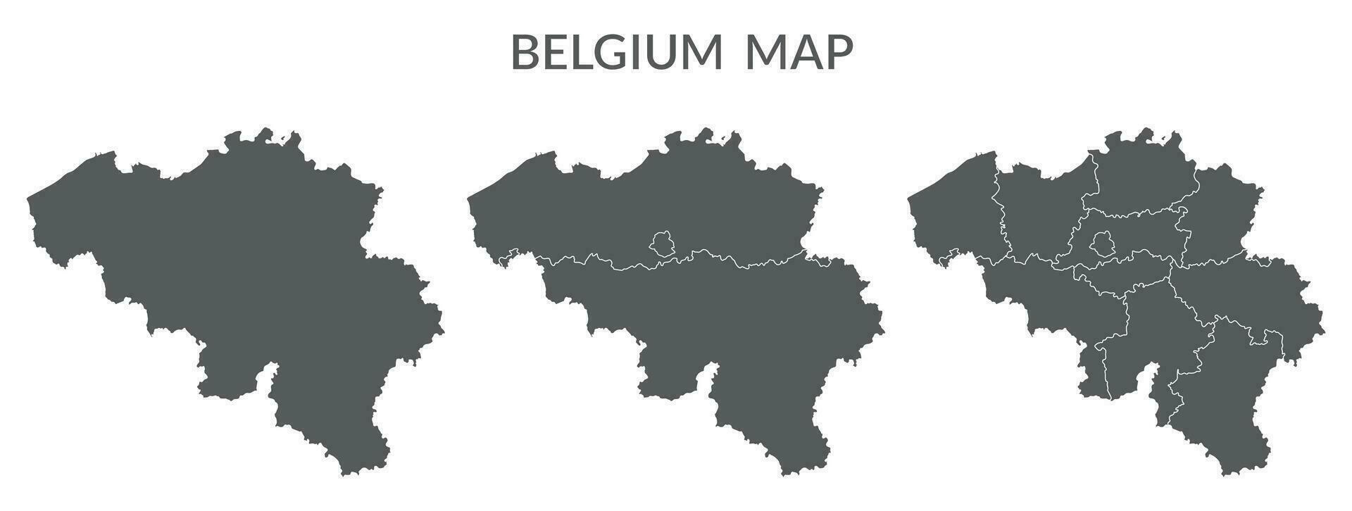 Belgium set in grey color vector