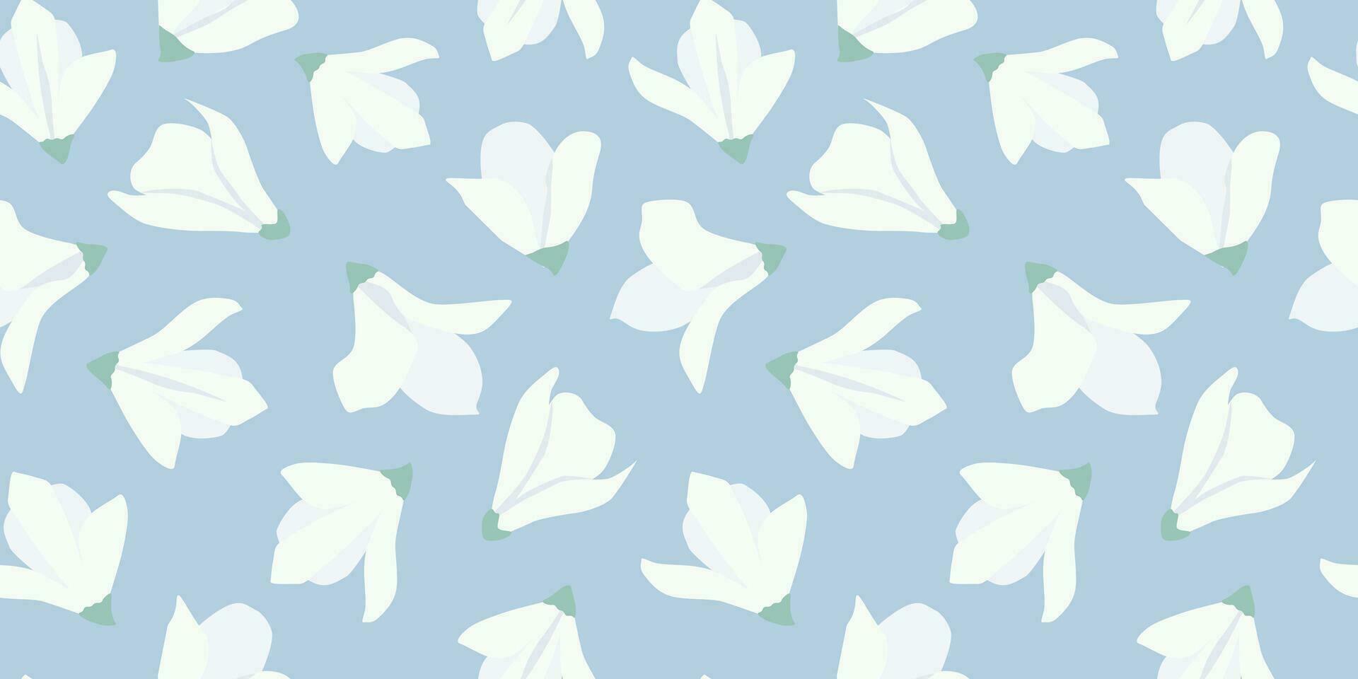 Seamless pattern with abstract flower buds. Delicate spring blossom print. Vector graphics.