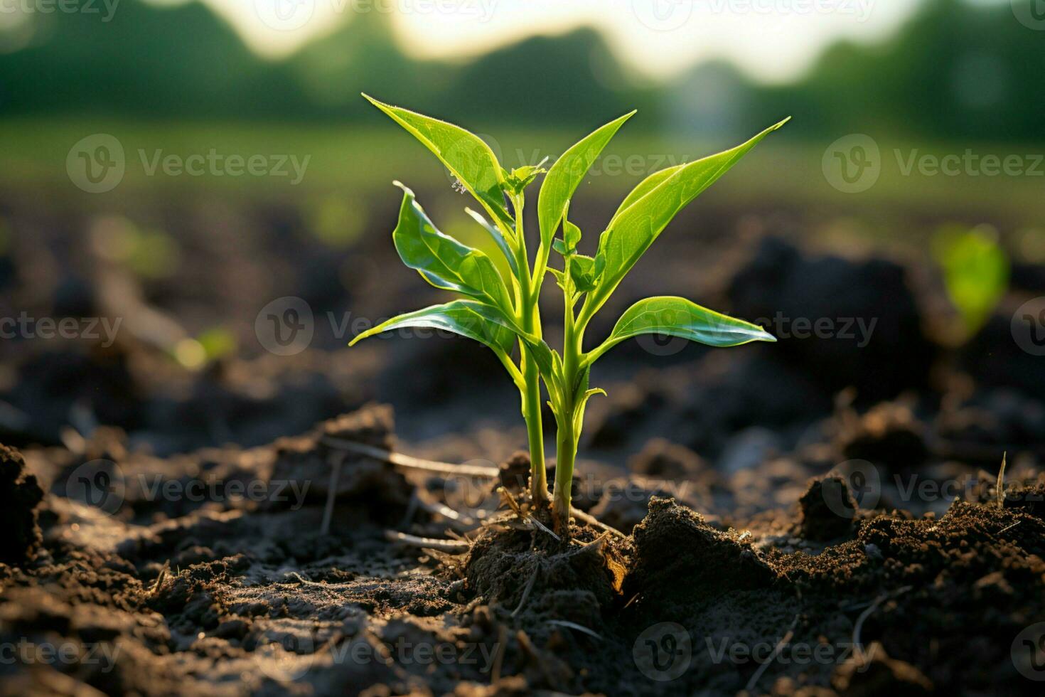 ai generado clima acción plantando un nuevo árbol a combate y mitigar clima cambio ai generado foto