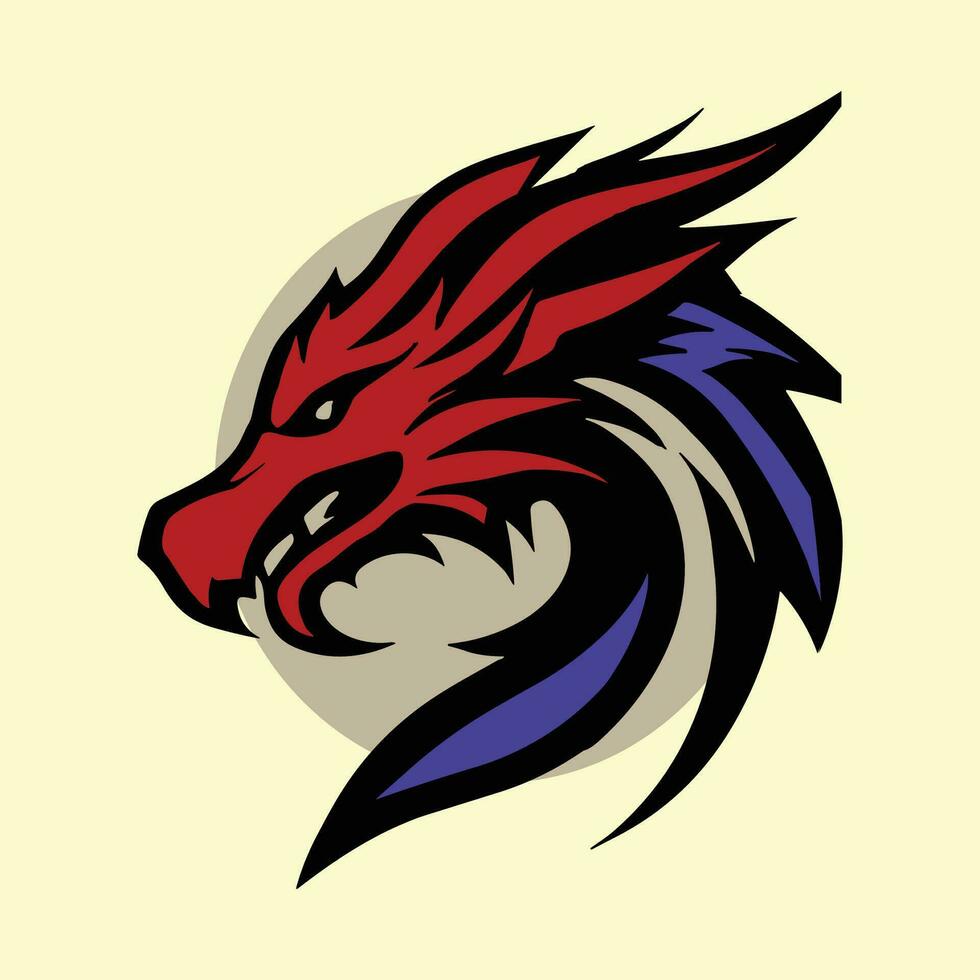 Red dragon vector illustration