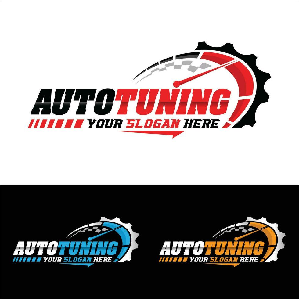 Auto tuning logo vector template.