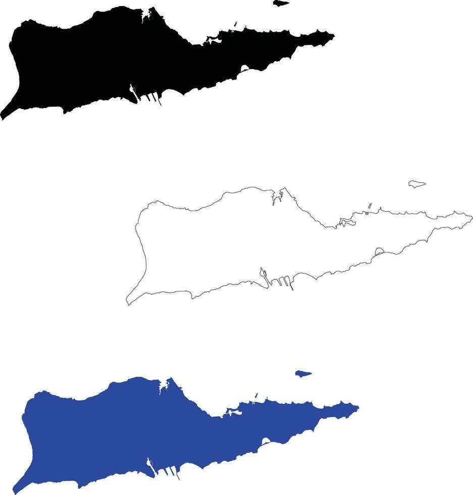 Saint Croix District. Saint Croix US Virgin Islands country. Croix Island map sign. vector