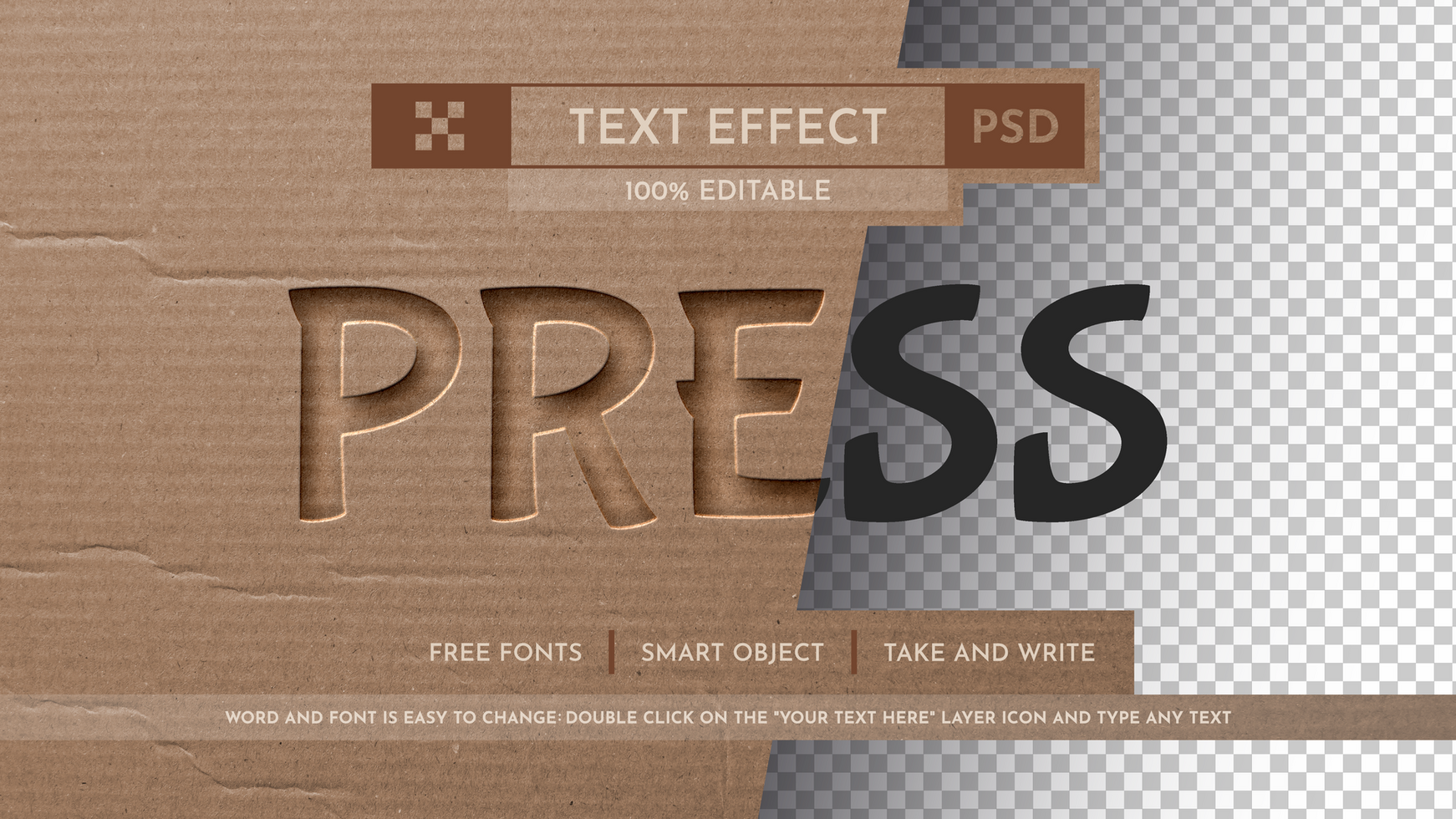 Cut Out Paper - Editable Text Effect, Font Style psd