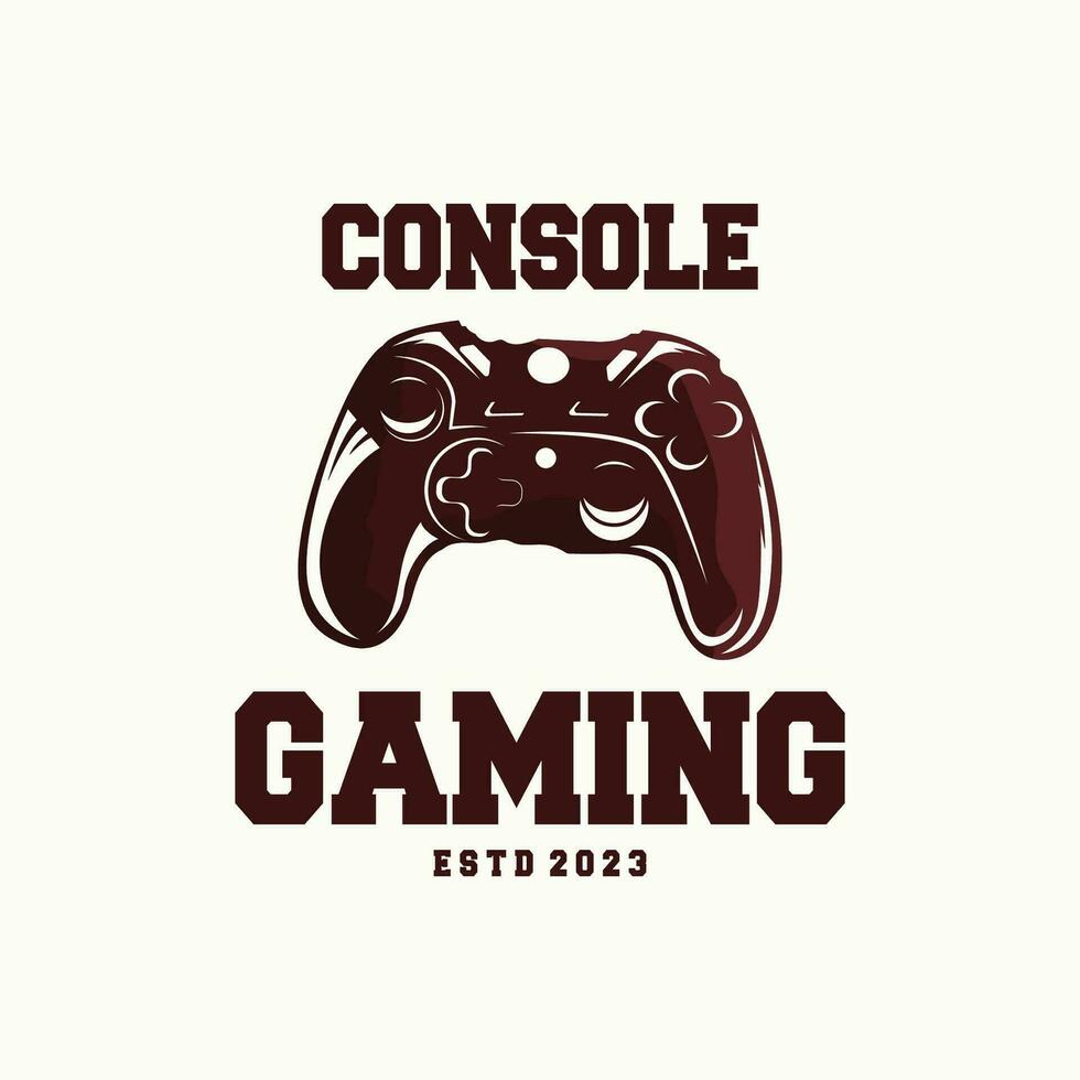 juego consola logo, jugador diseño gamepad ilustración símbolo modelo vector