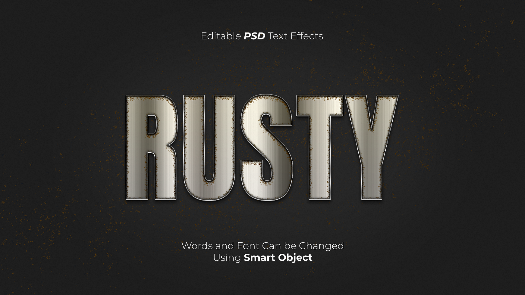 Editable Rusty Metal PSD Text Effects