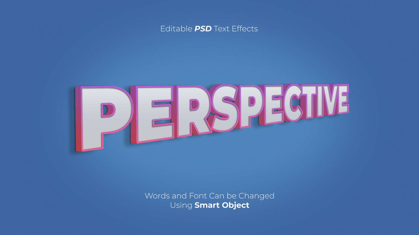 3d modifiable la perspective psd texte effets