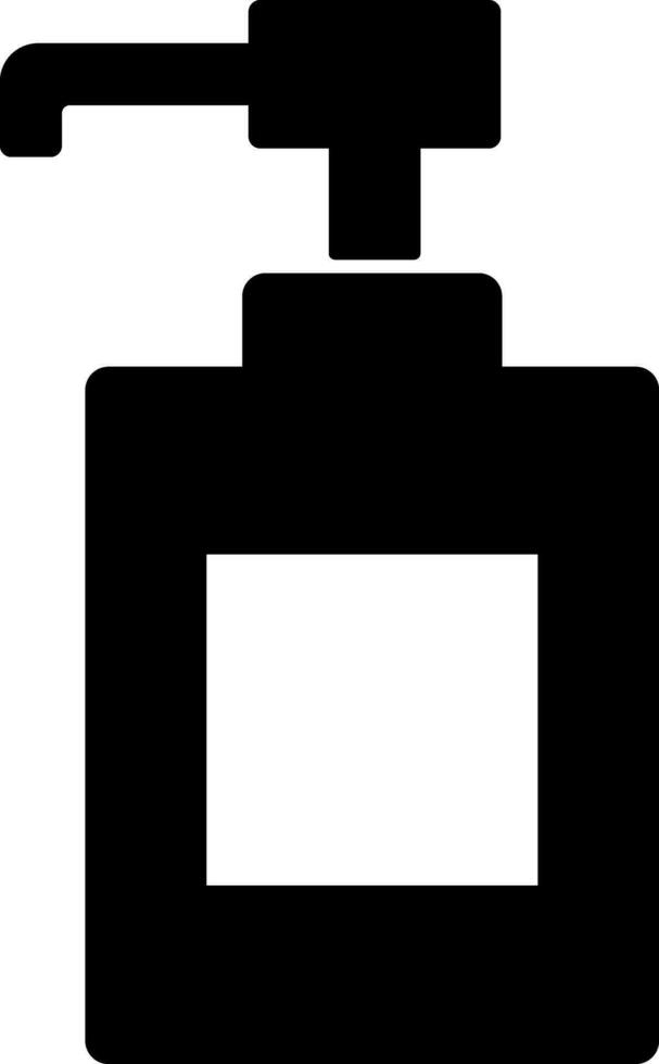 Hair Shampoo Bottle Silhouette Icon vector