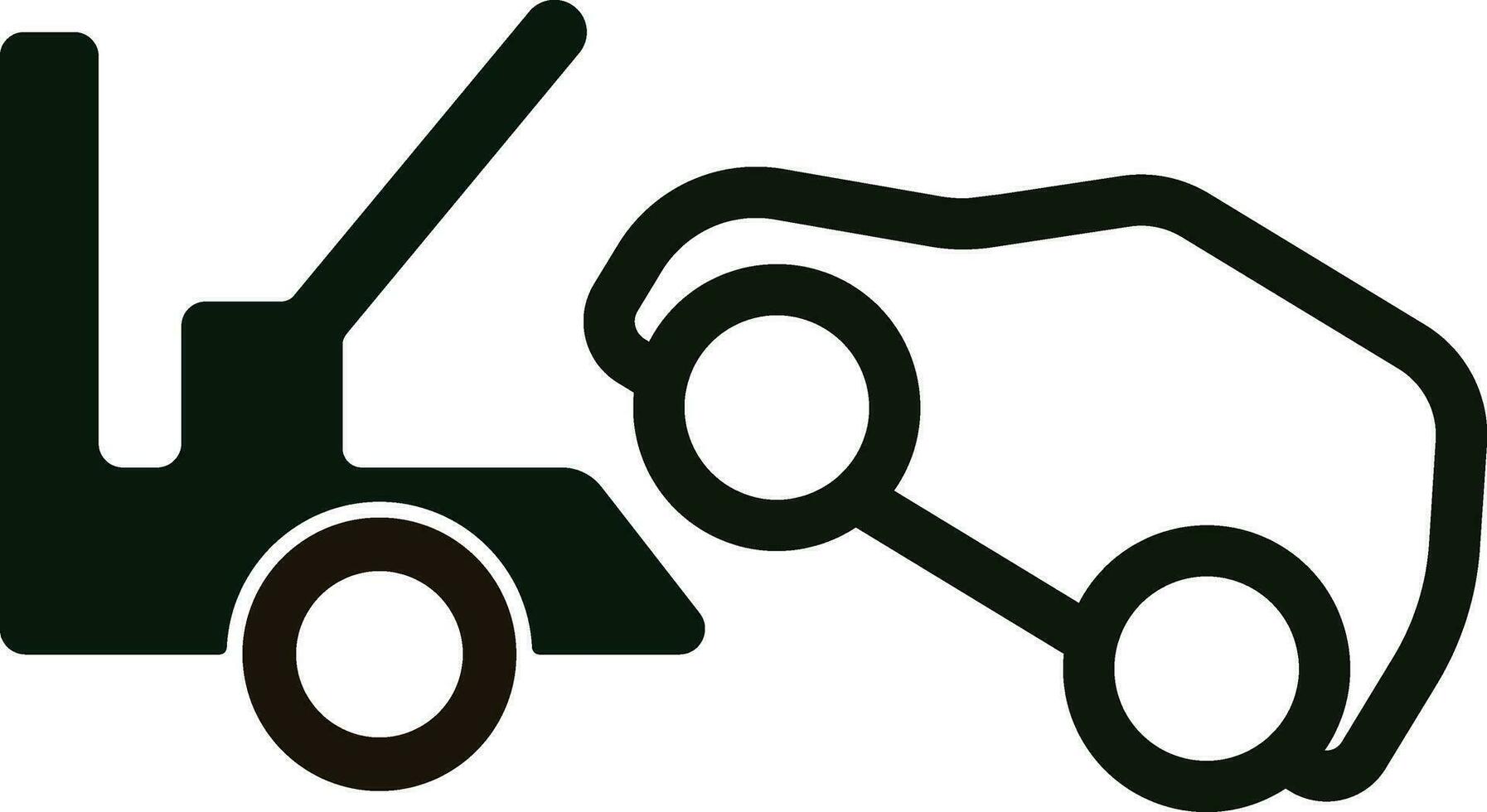 Towing Accident Car Vector Illustration