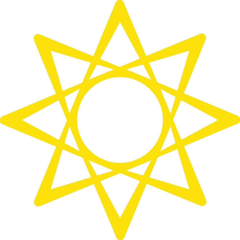 Sun Concept Circular Frame Vector Illustration