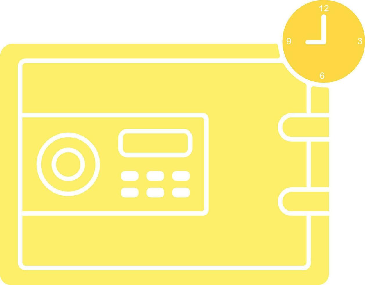 Time Lock Safe Box Illustration vector