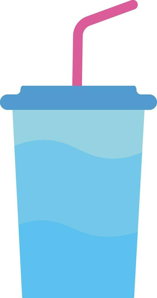 Drink Tumblr with Straw Vector Illustration