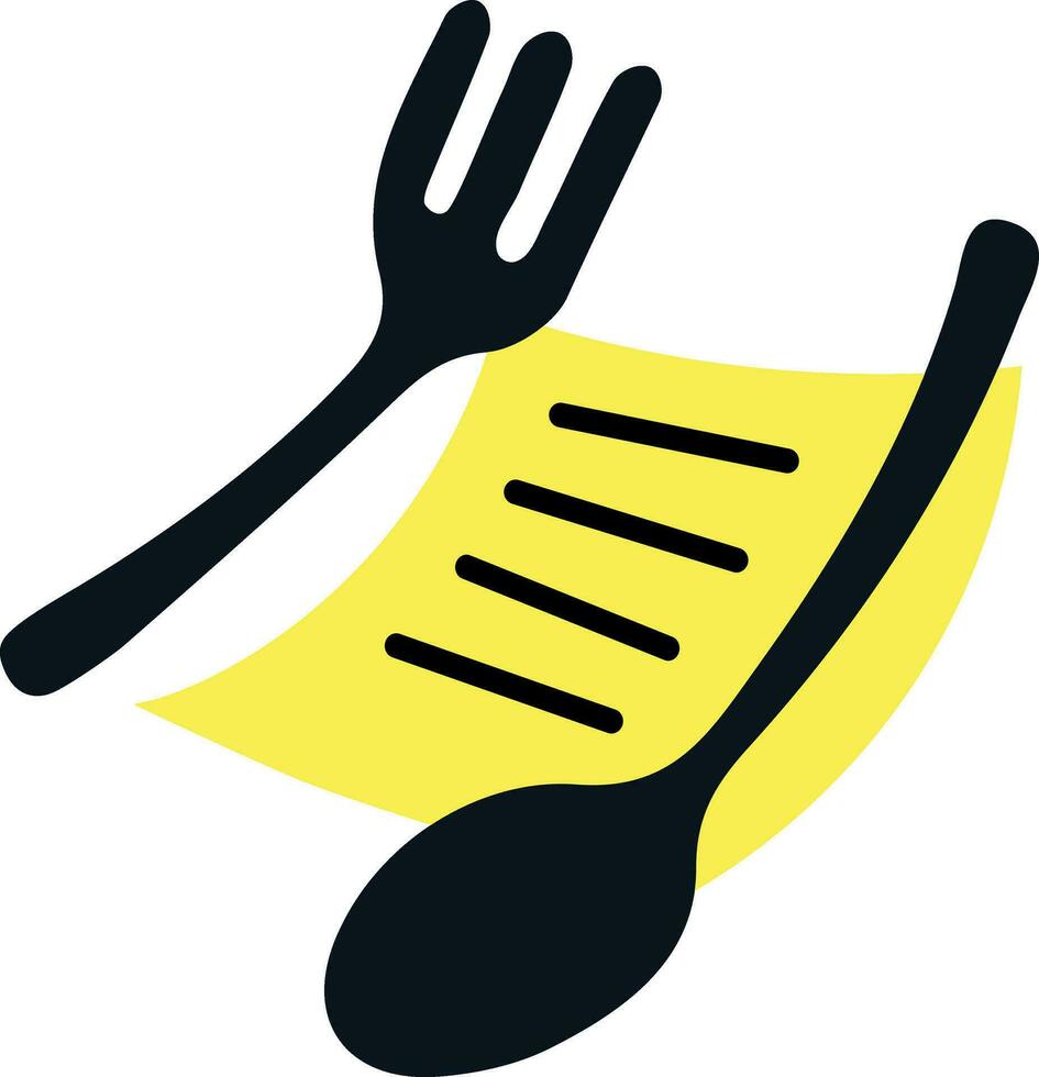 Spoon, Fork and Order Notes Illustration vector