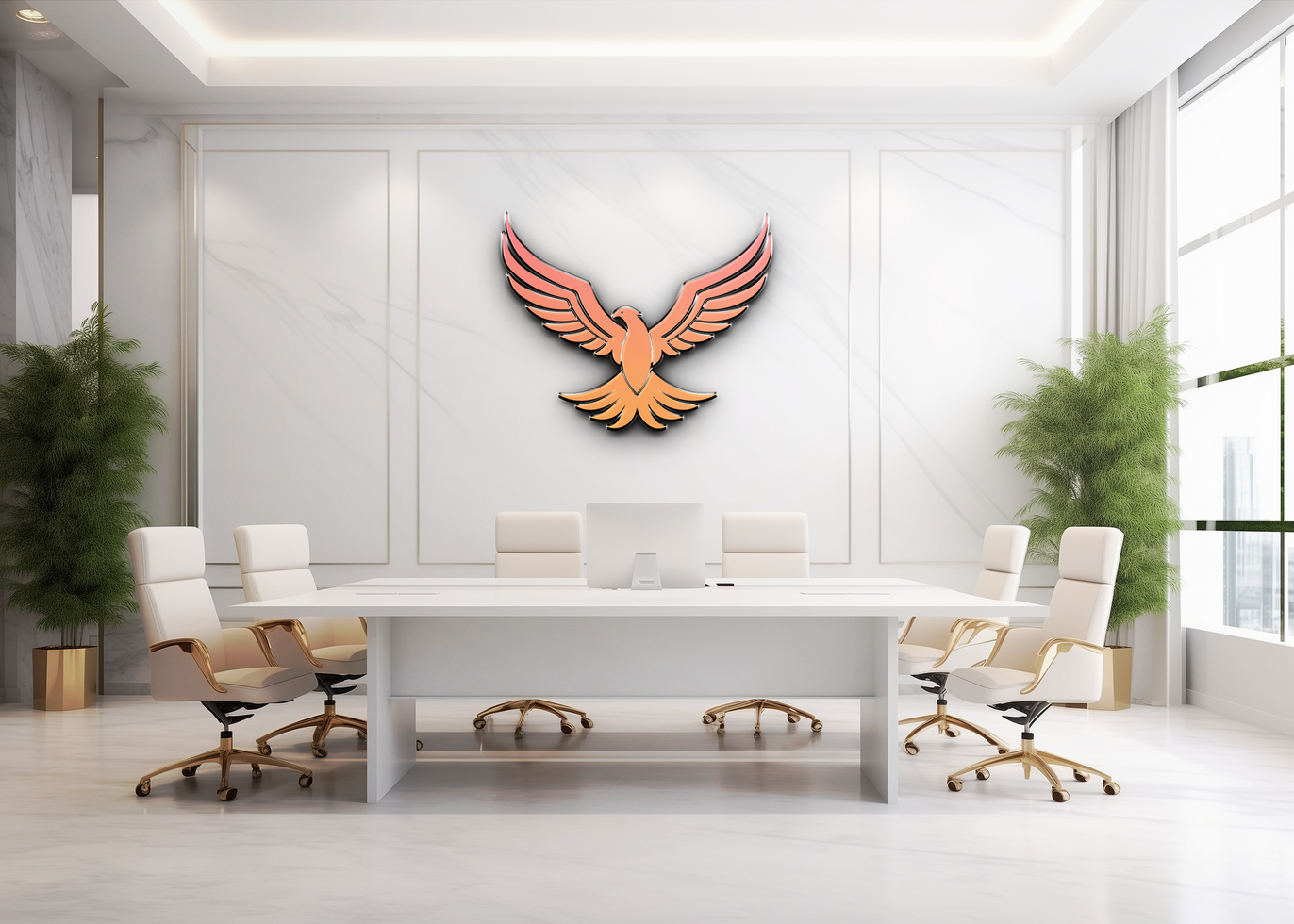 AI generated Editable logo mockup PSD template