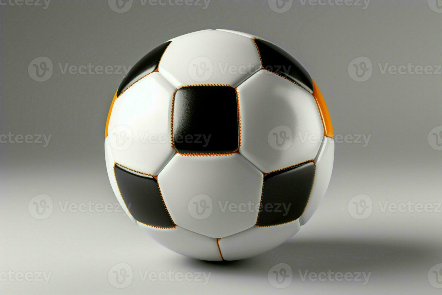 AI generated Soccer ball showcased against a light background capturing the spirit of the sport AI Generated photo