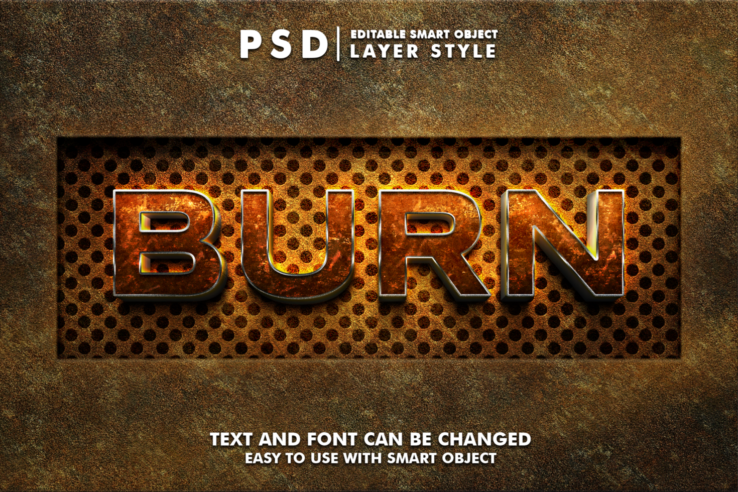 Burn 3d Realistic Psd Text Effect