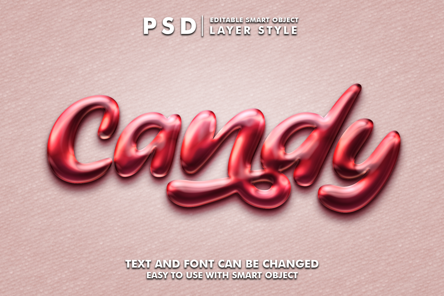 candy 3d cartoon text effect premium psd