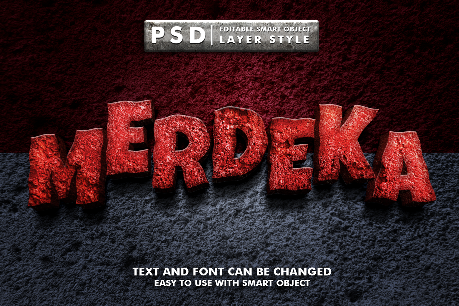 Indonesia Independence Day Editable Text Effect psd