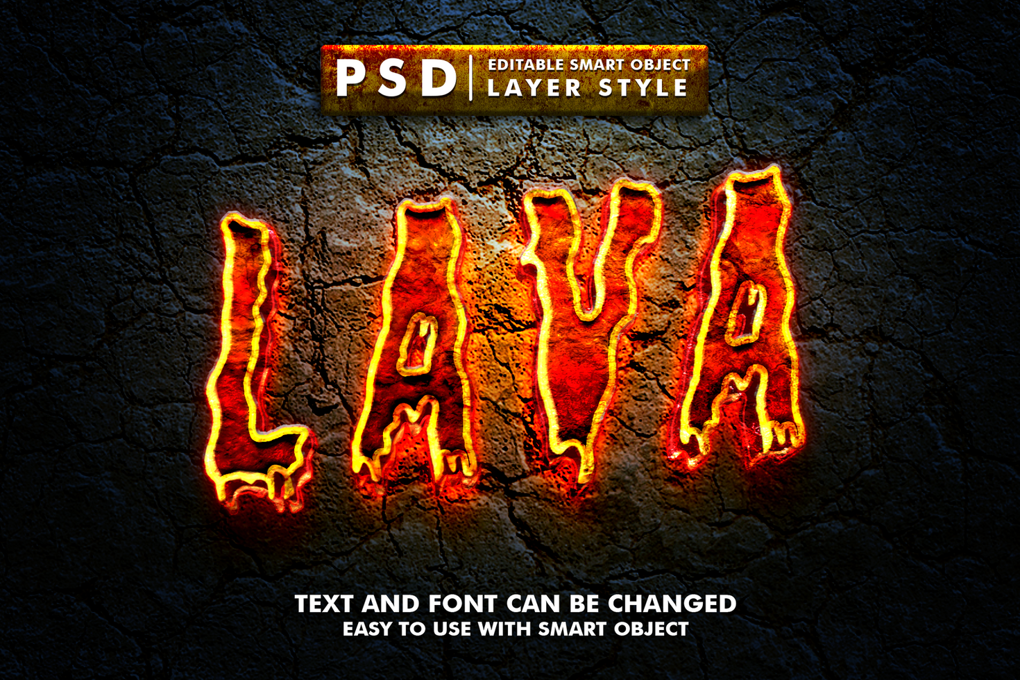Lava Editable Text Effect psd