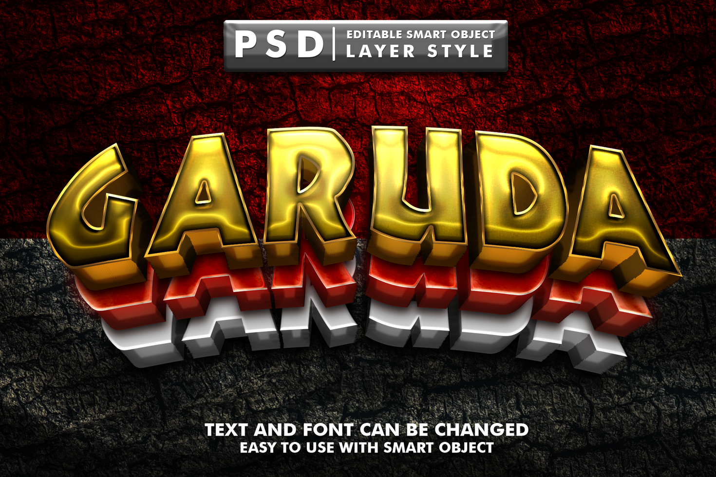 Garuda Editable Text Effect psd