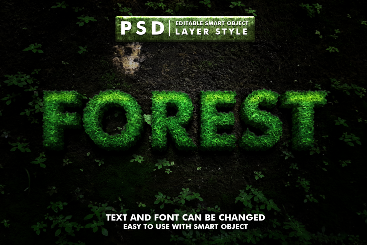 Forest Editable Text Effect psd