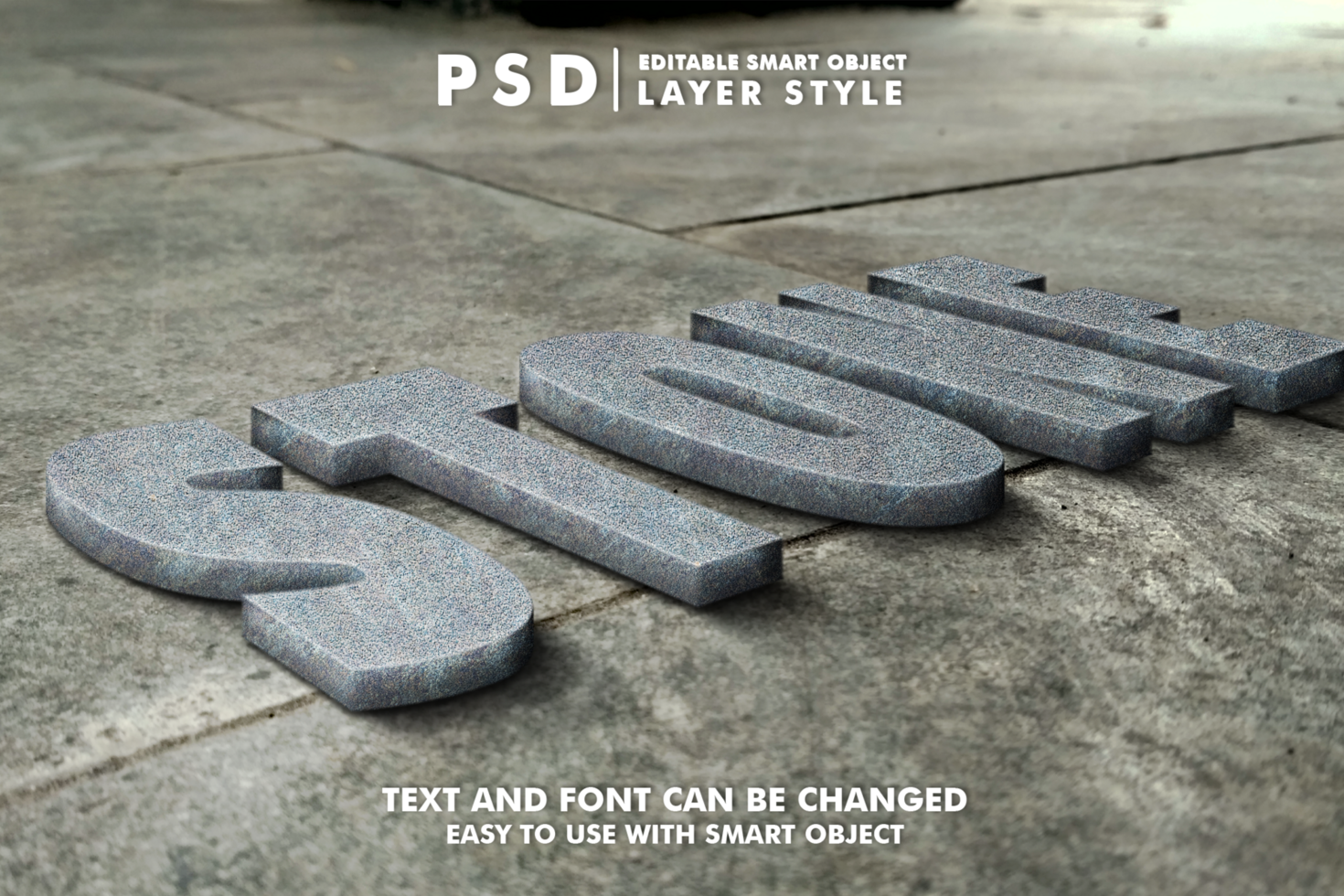 Stone editable psd text effect