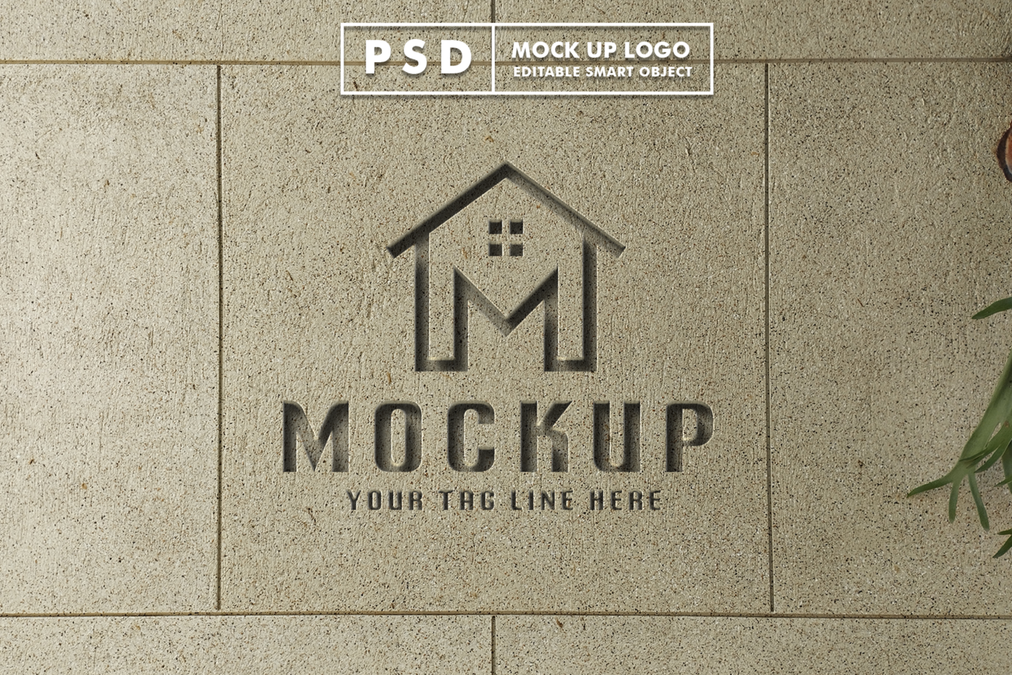 3d Realistic Logo Mockup Premium Psd