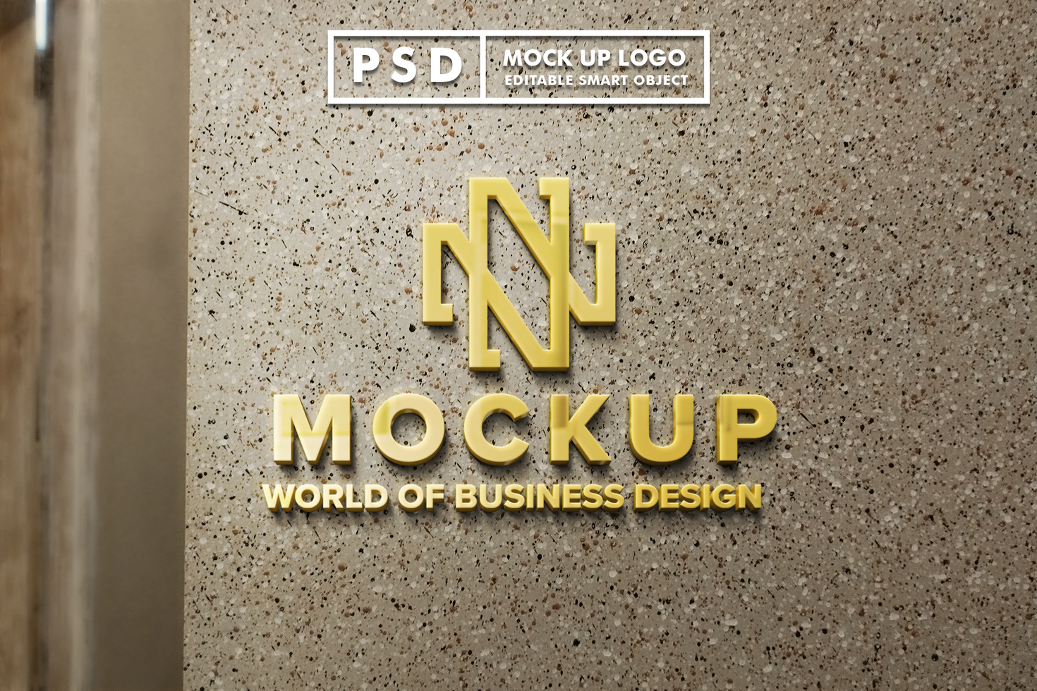 3d Realistic Logo Mockup Premium Psd
