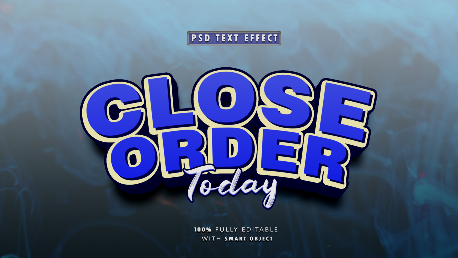 Close Order Editable Text Style Effect psd