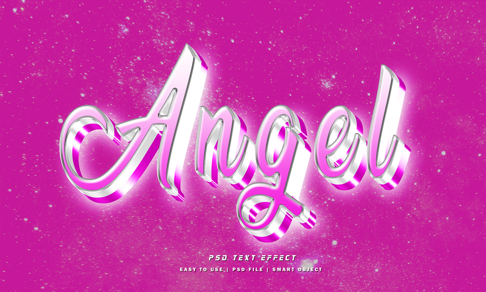 Angel 3D Editable Text Style Effect psd