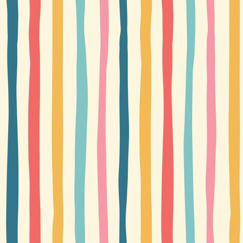 Seamless pattern with vertical colorful stripes for wallpaper, scrapbooking, textile prints, nursery apparel decor, wrapping paper, stationary, etc. EPS 10 vector