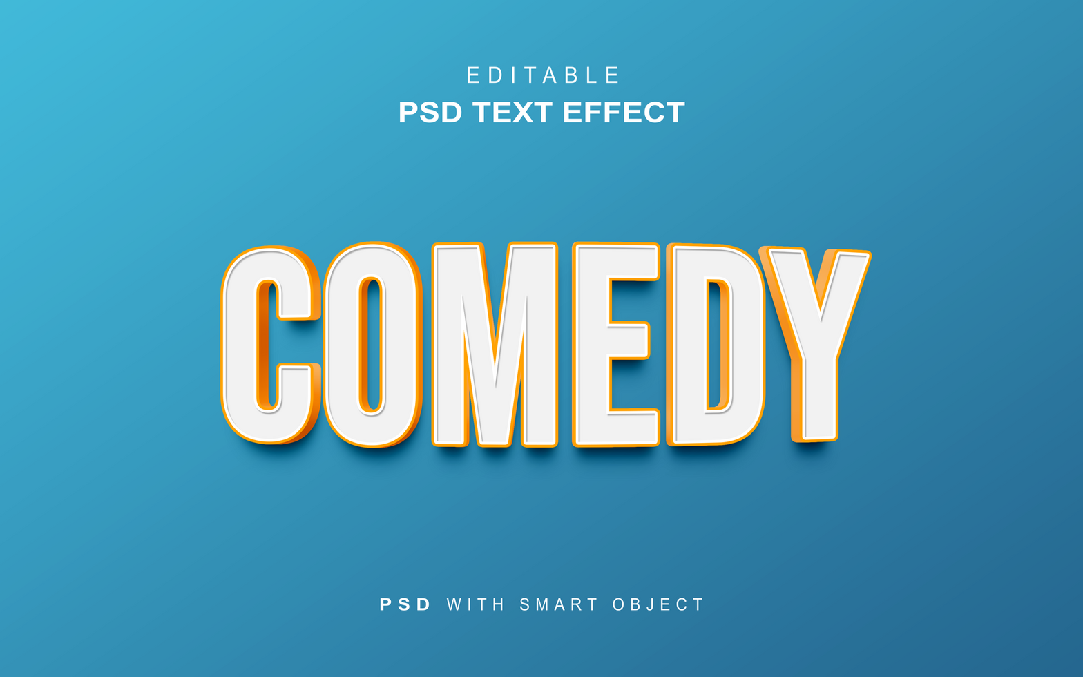 Editable Comedy Text Style Effect psd