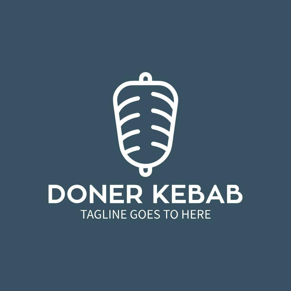 Shawarma logo for restaurants and markets. Doner kebab logo template. vector