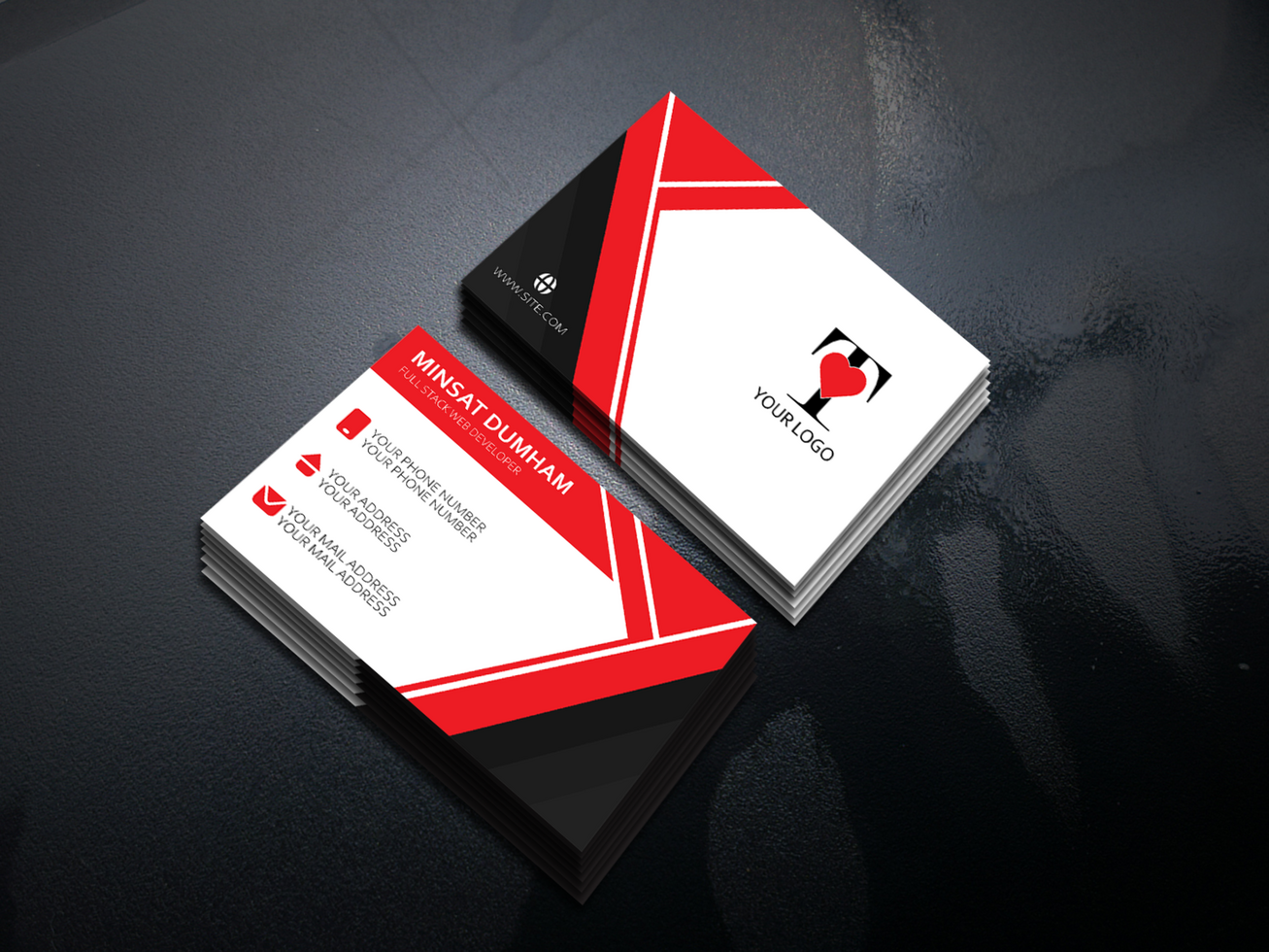 PSD Business Card Mockup