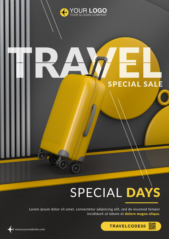 Travel special sale flyer template psd